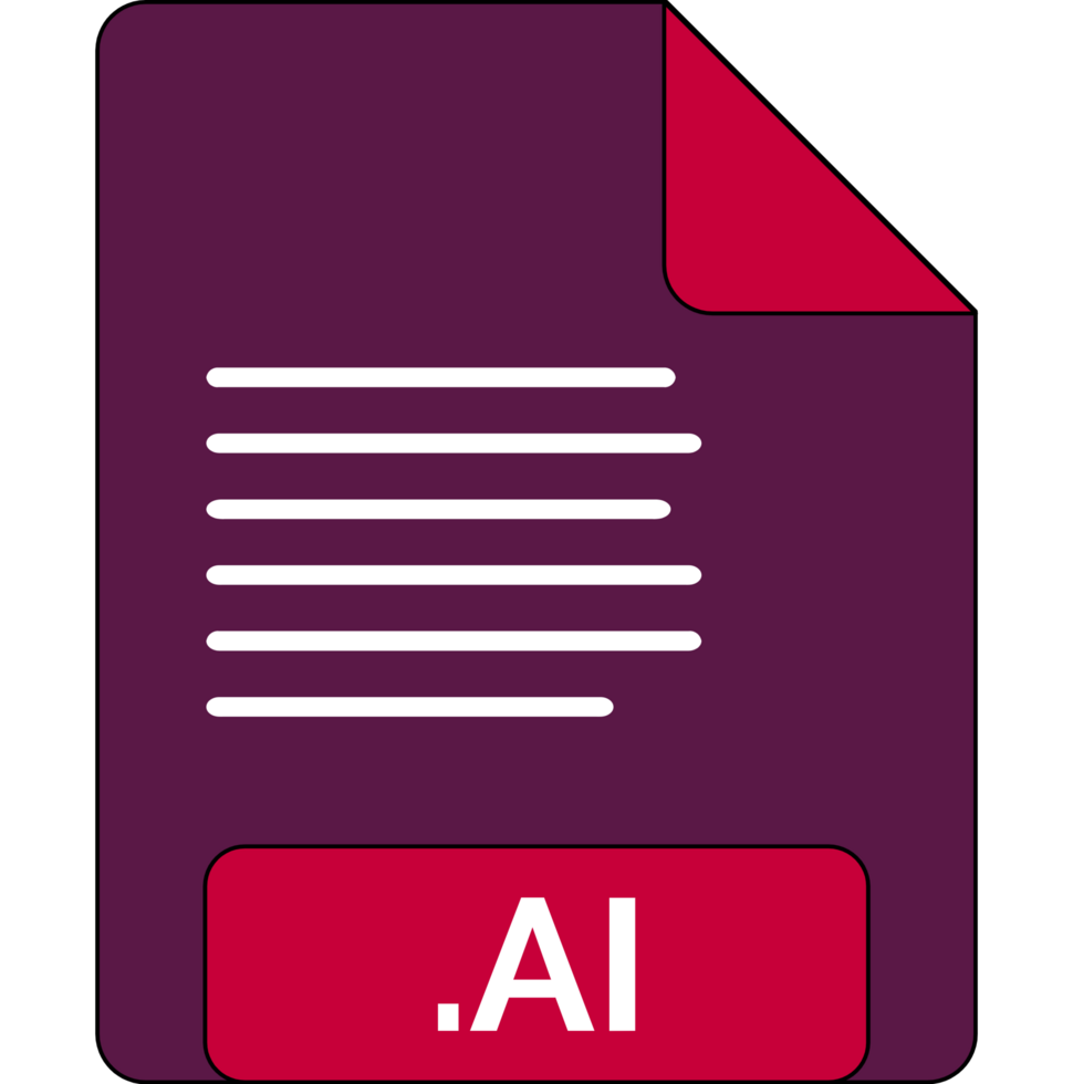 Ai File Icon Monza And Wine Berry Fill png