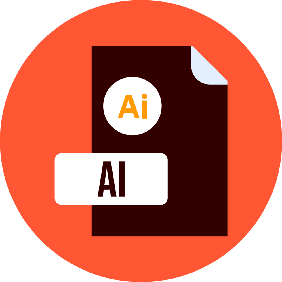 A file icon with the word ai in it png