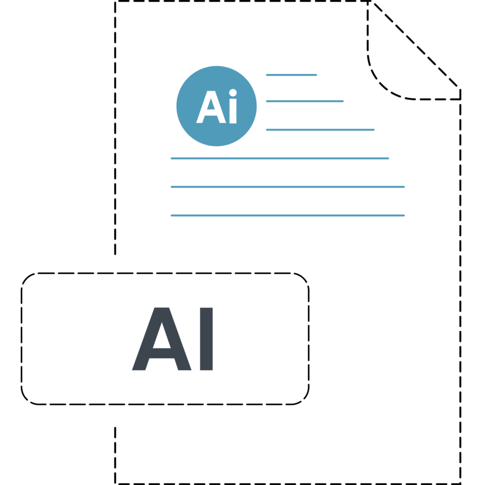 Ai Icon Black Rounded Dashed Outline png