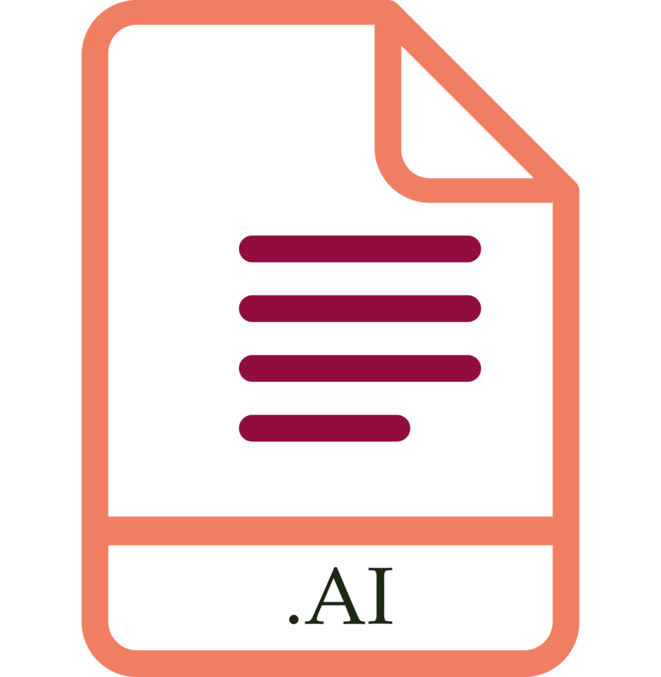 Ai File Minimal Icon With Symbol png