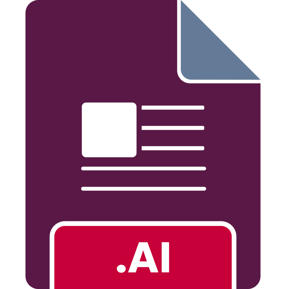 Ai File Minimal Icon png