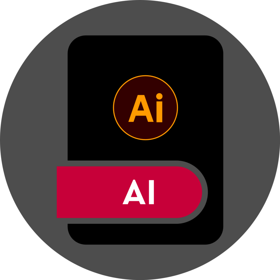 Ai File Format Icon Circular Shape png