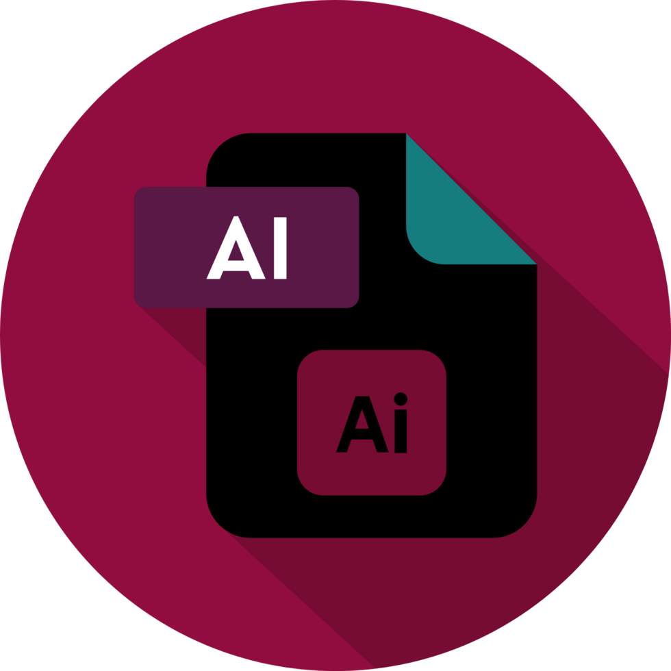 Ai File Format Icon Rounded Shapes With Circle Outside png