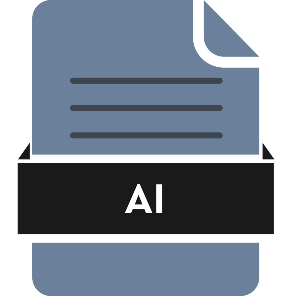 Ai File Icon Black Color And Lines png