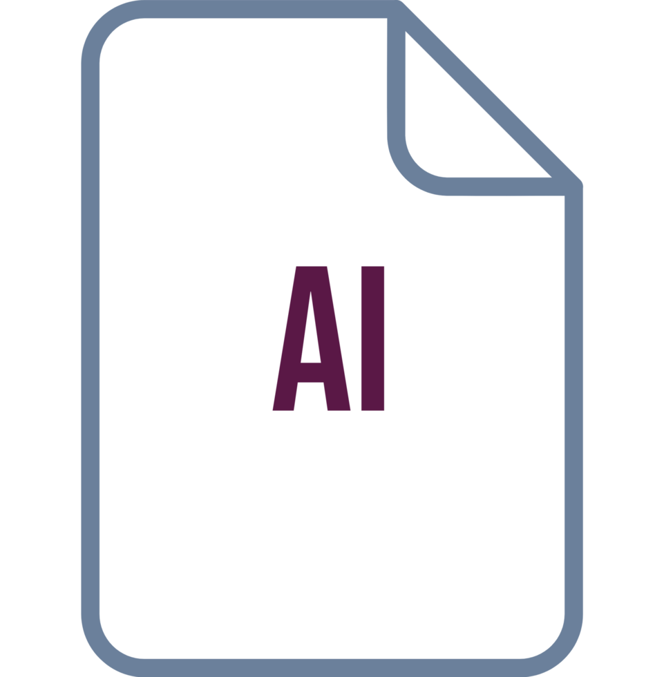 Ai File Icon Fill Rounded Corners Bold Outline png