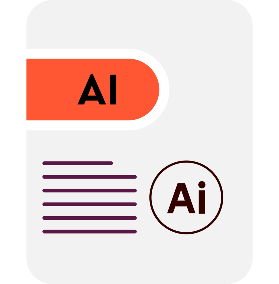 Ai File Icon Outrageous Orange And Rose Bud Cherry Color png