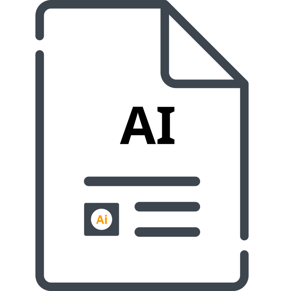 Ai File Icon Minimal Outline With Symbols png