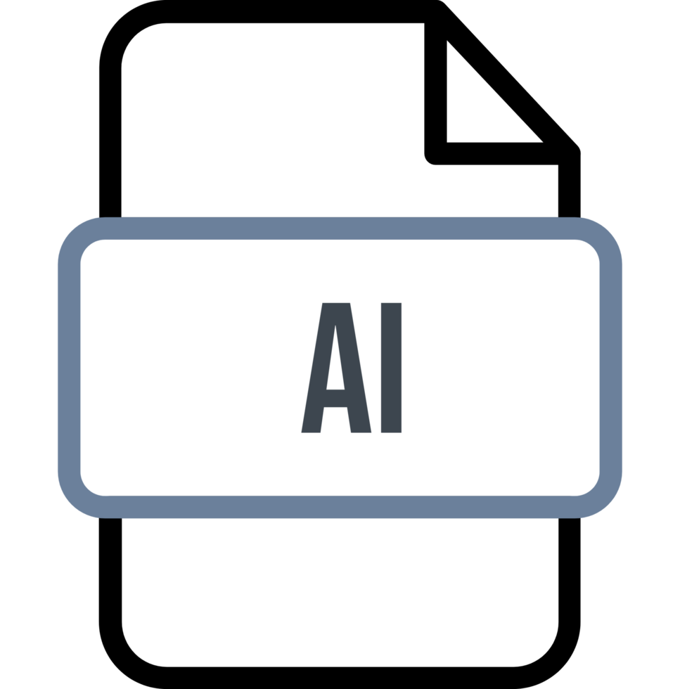 Ai File Icon With Bold Outline png