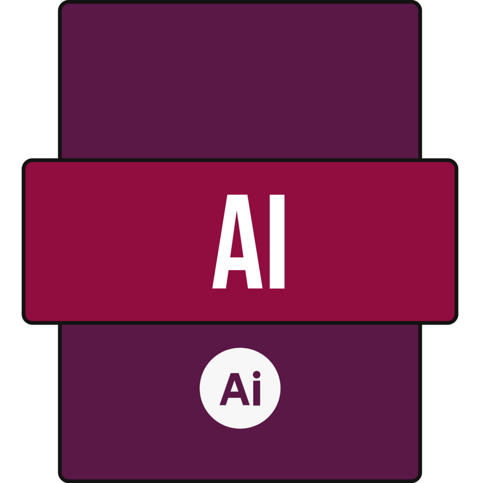 Ai Ip File Extension Icon Wine Berry Fill png