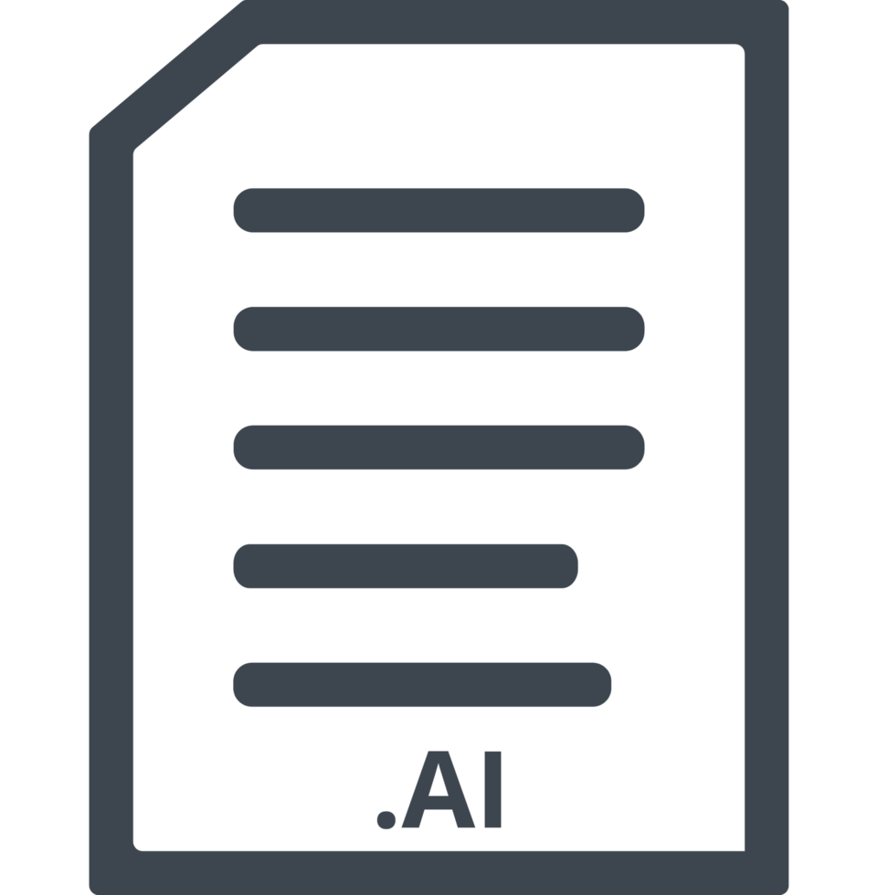 Ai Line Document Icon png