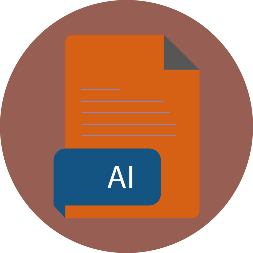 Ai File Extension Icon Black Color Crisp Corners Circular Shape png