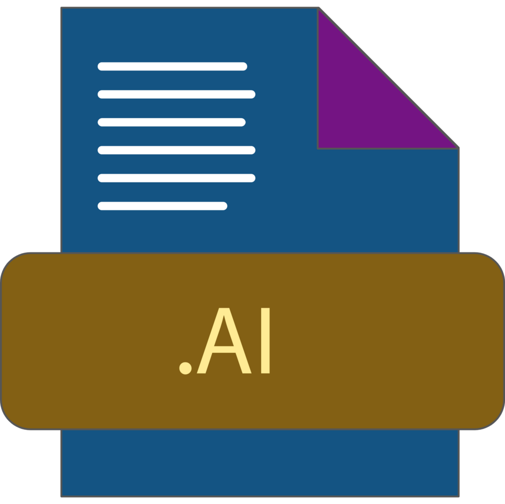 Ai File Extension Icon Fill And Bebes Writting png