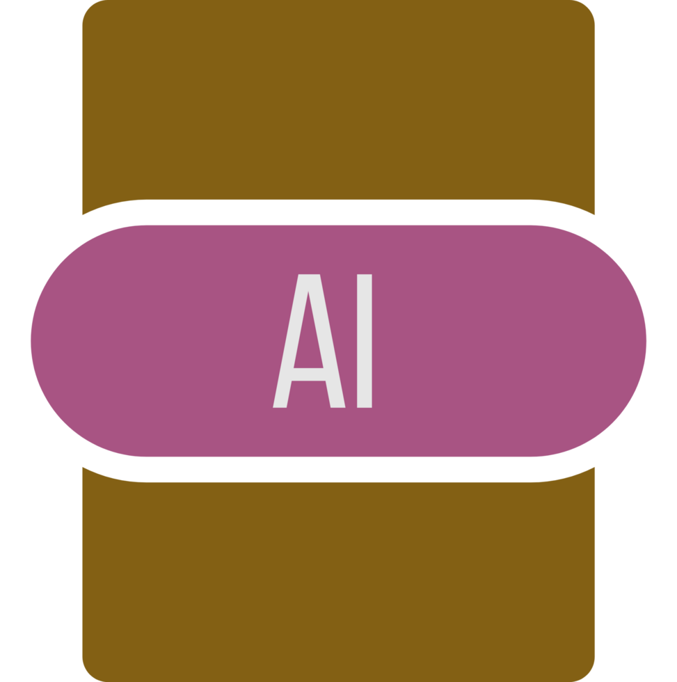 Ai File Extension Icon Rounded And Color Fill png