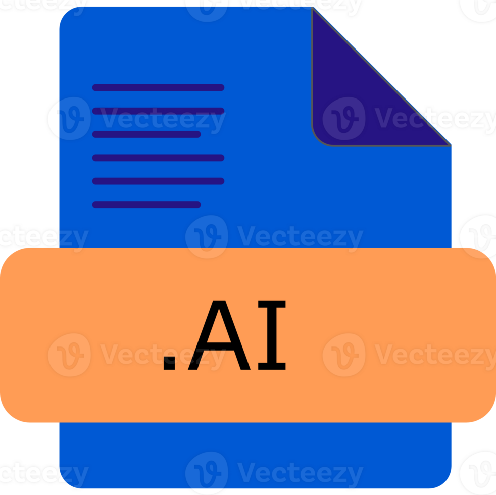 Ai File Extension Icon Insidse Fill With Lines Fill png