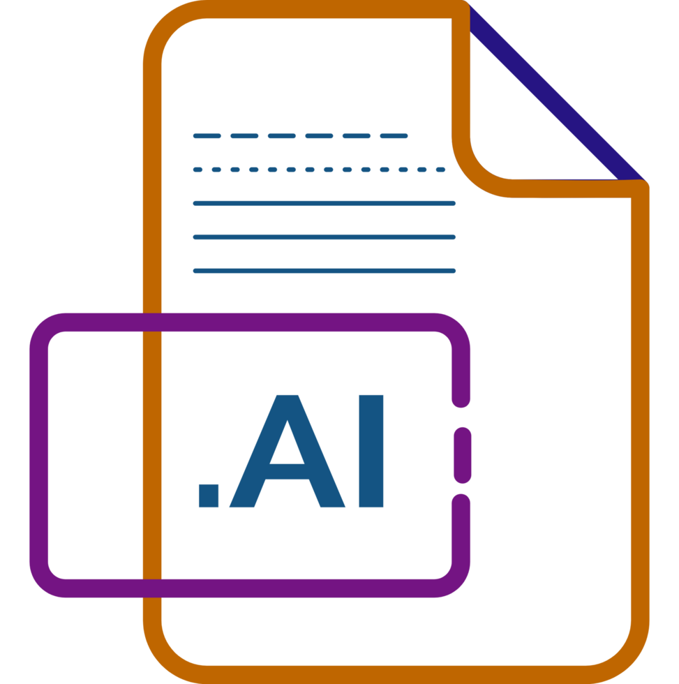 Ai File Extension Icon Little Dot And Color Fill png