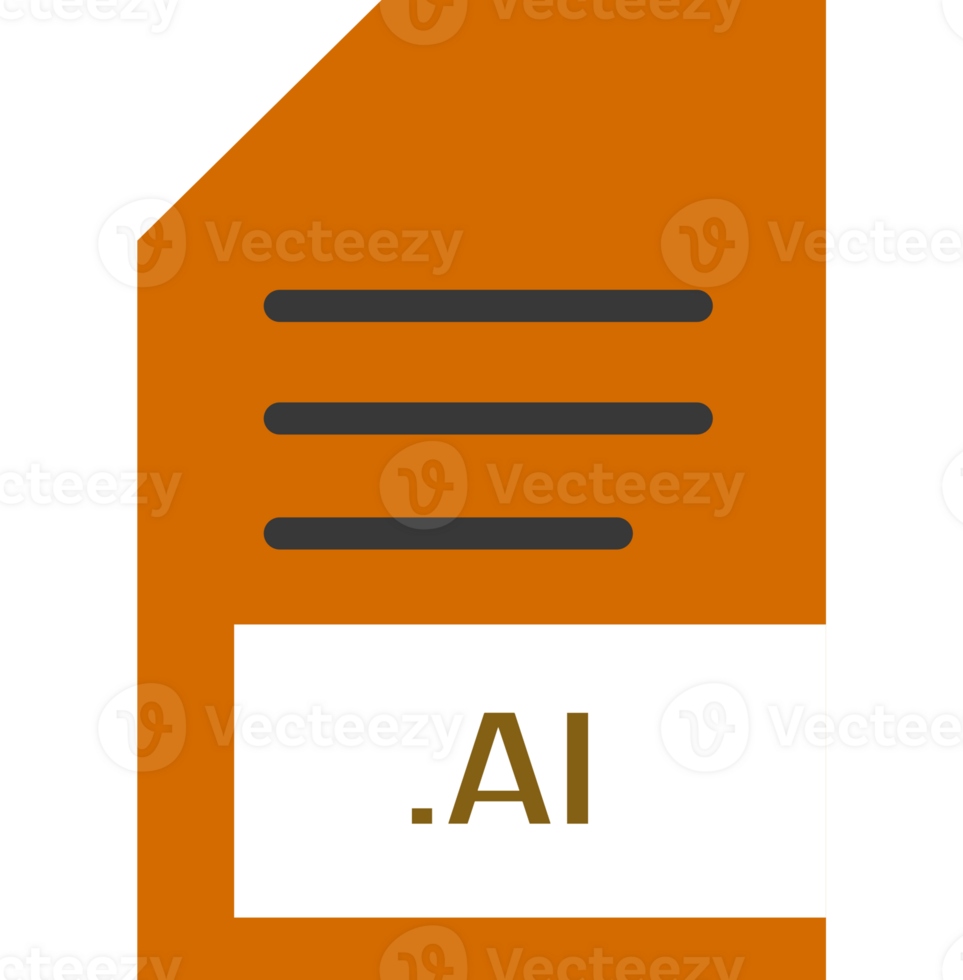 Ai File Extension Icon Minimal Colro Fill png
