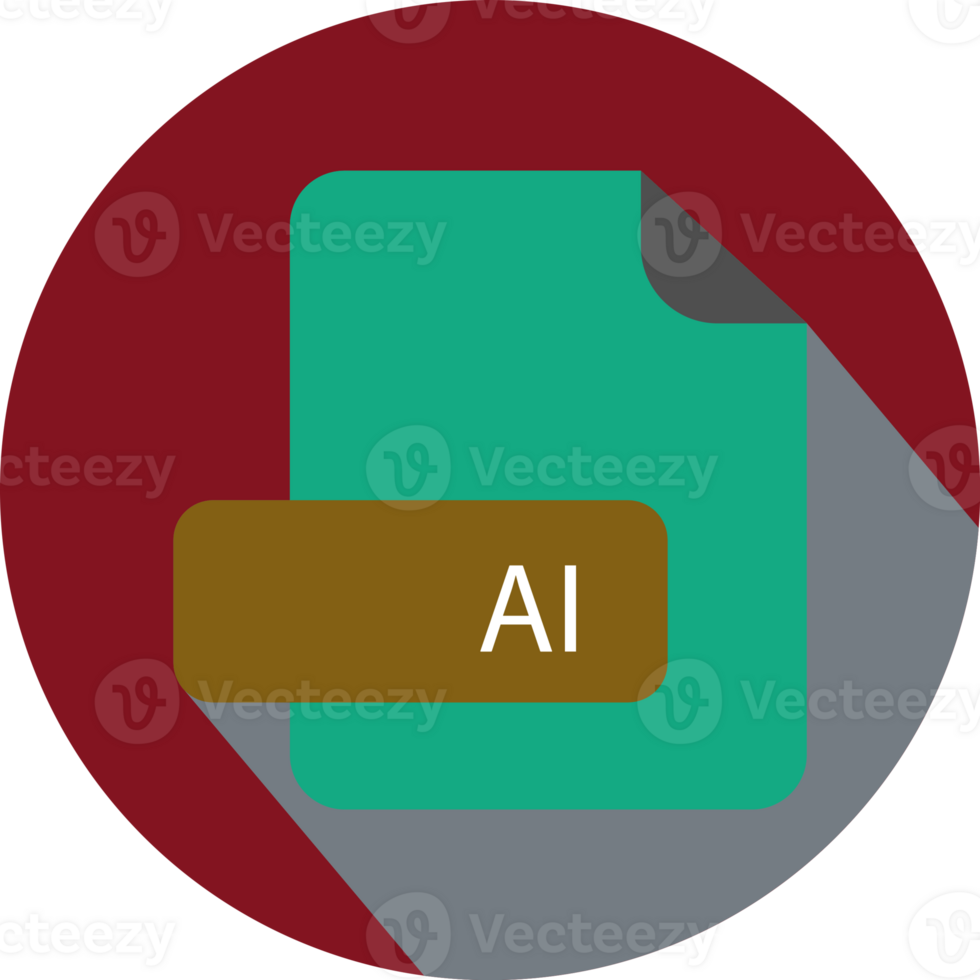 Ai File Extension Icon With Black Shadow Circular Icon png
