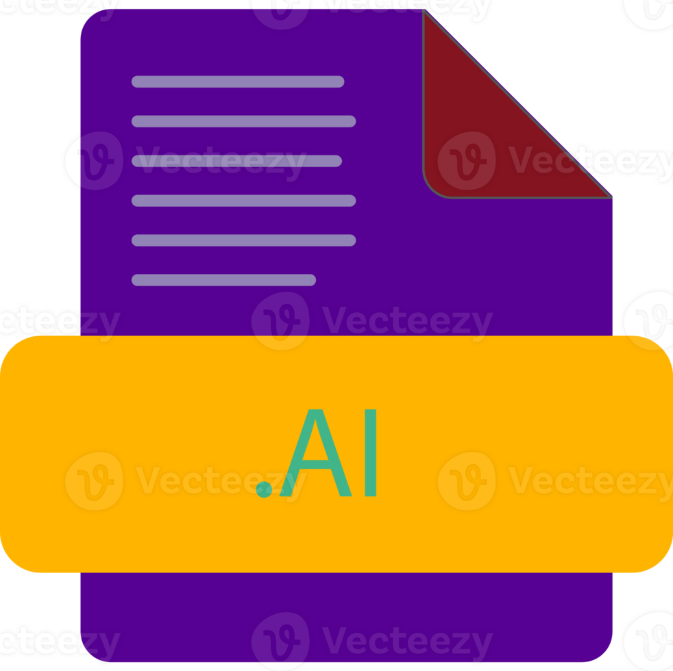Ai File Extention Icon Old Minimal Color Fill png