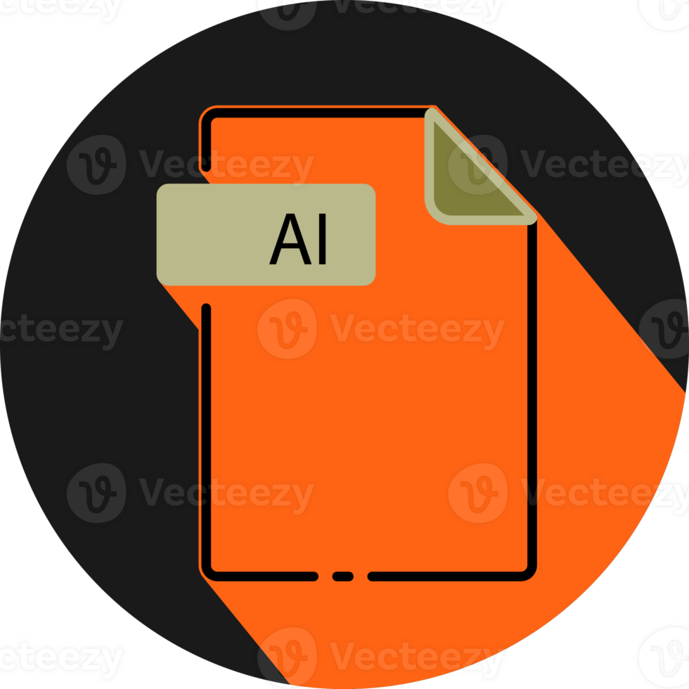 Ai File Fomat Minimal Icon With Circle Outside png