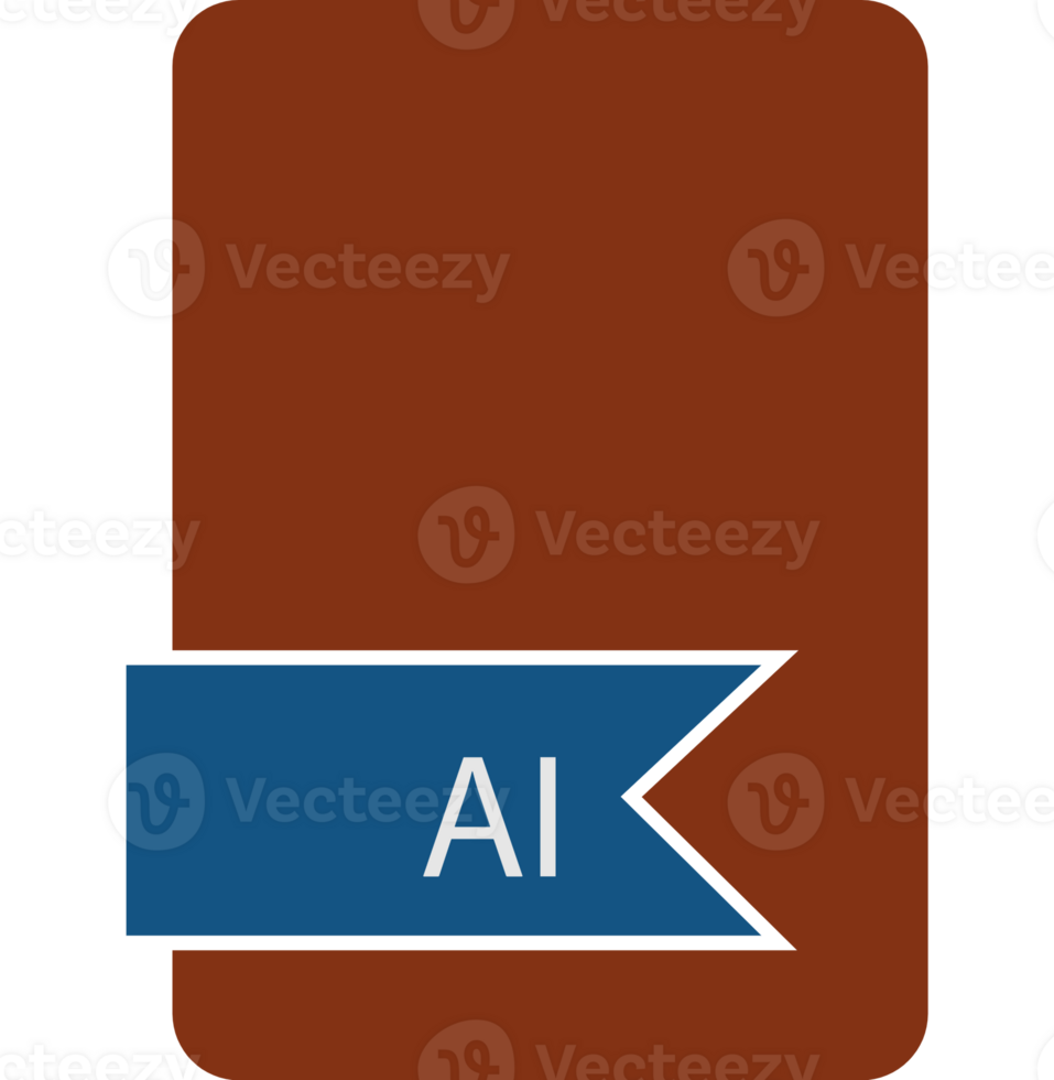Ai File Format Icon Label Contour png