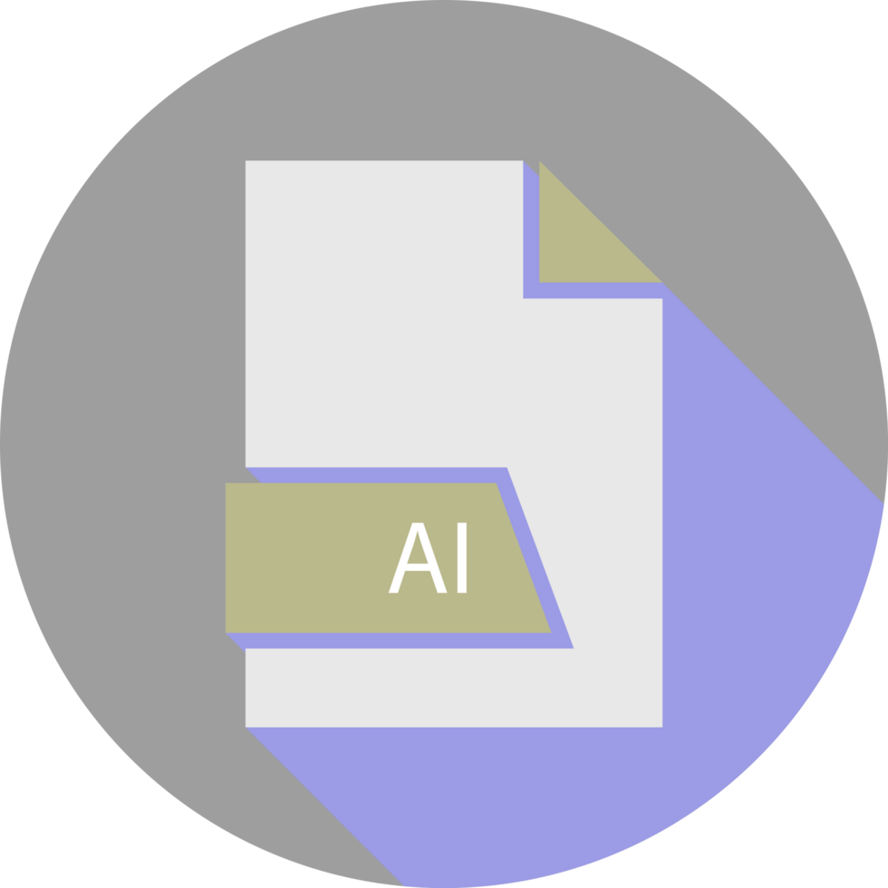 A flat icon with the word ai in it png