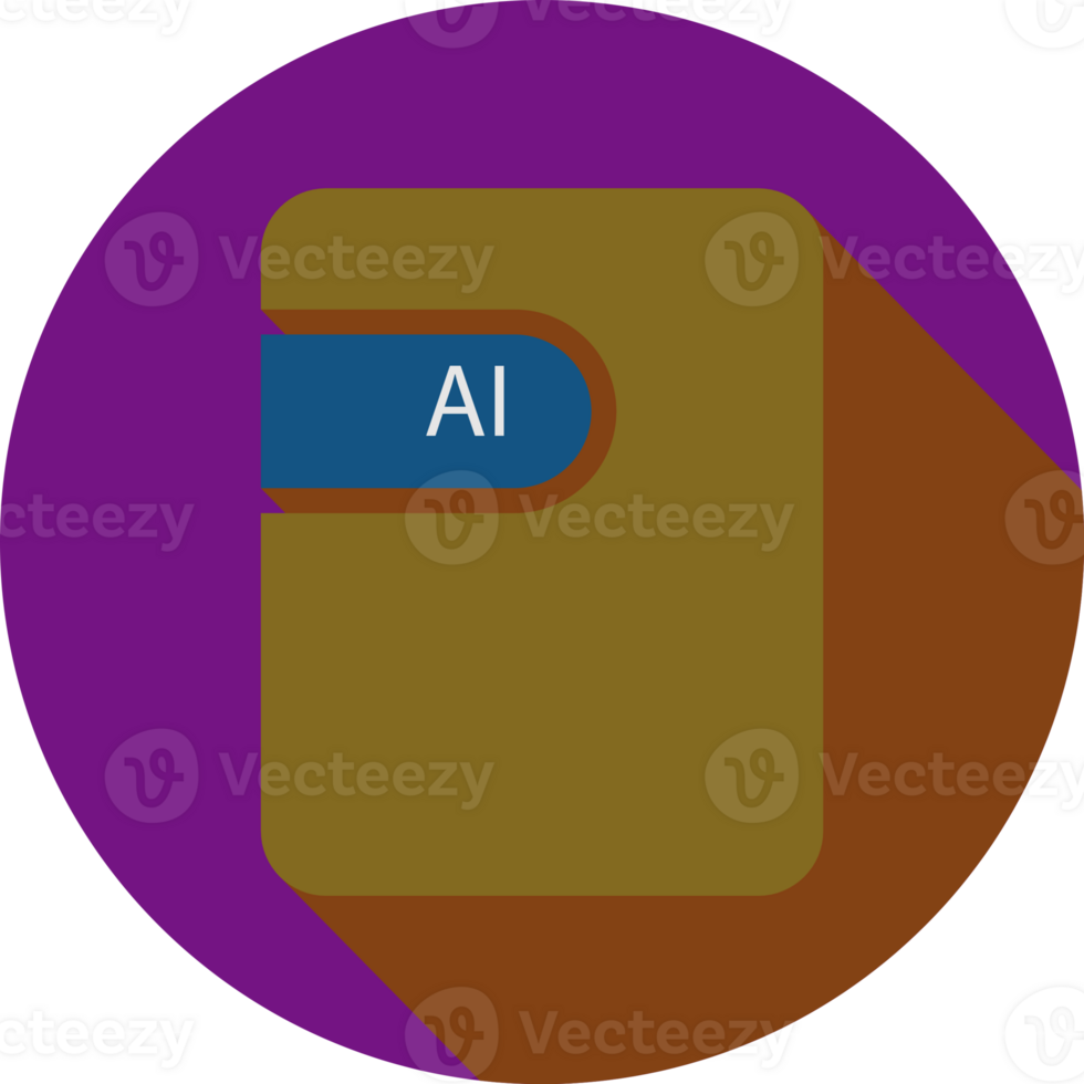 Ai File Icon Black Shadow With Rounded Corners In Circular Shape png