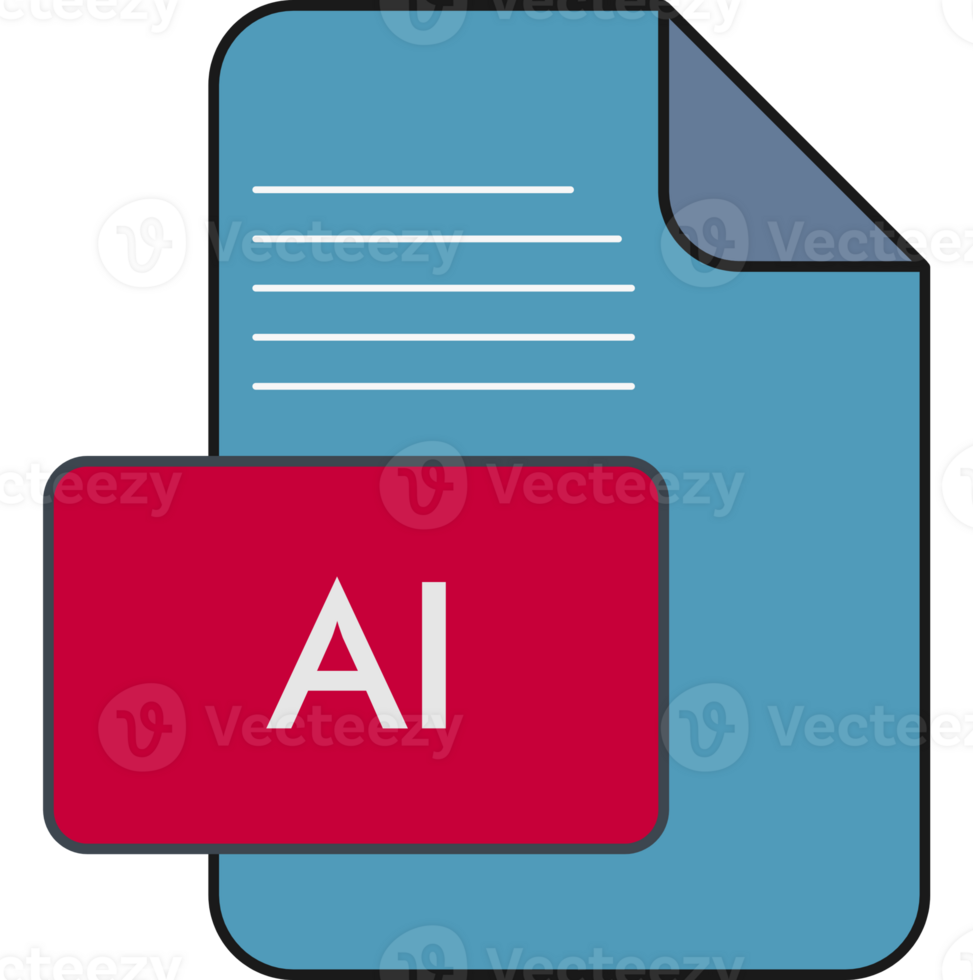 Ai File Extension Icon Fill And Outline png