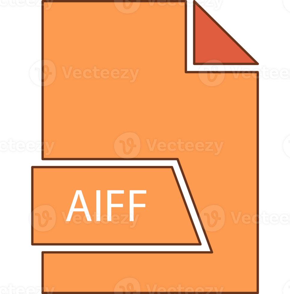 Aiff File Format Icon In Shapes 2 Colors And Side Contour png