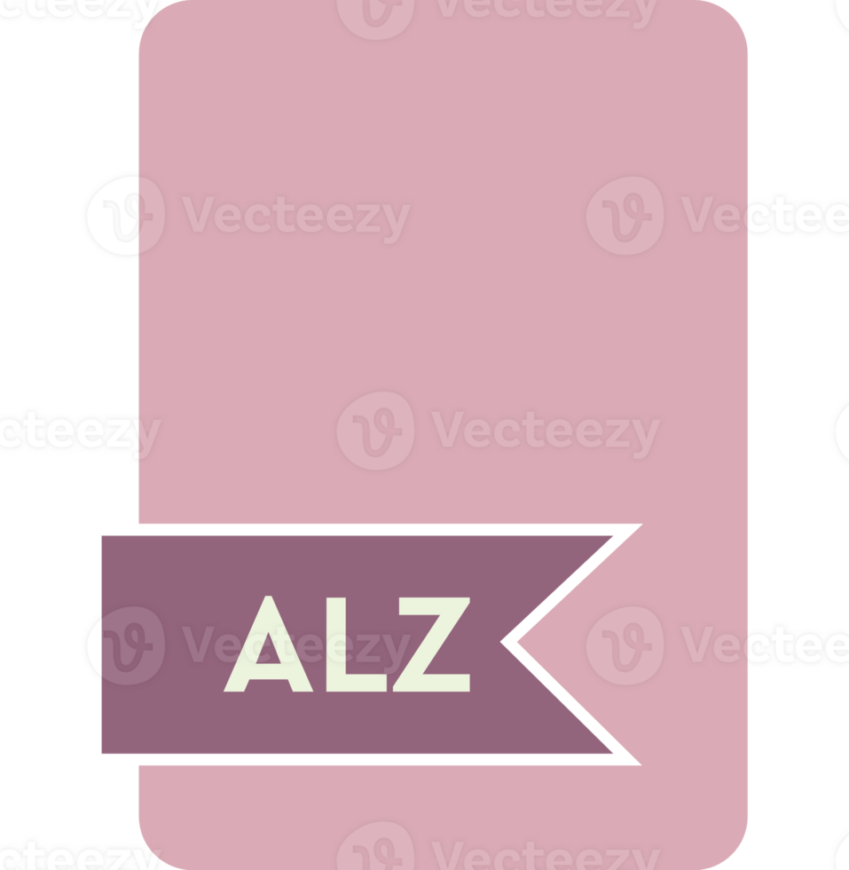 Alz File Format Icon Rose Color Fill png