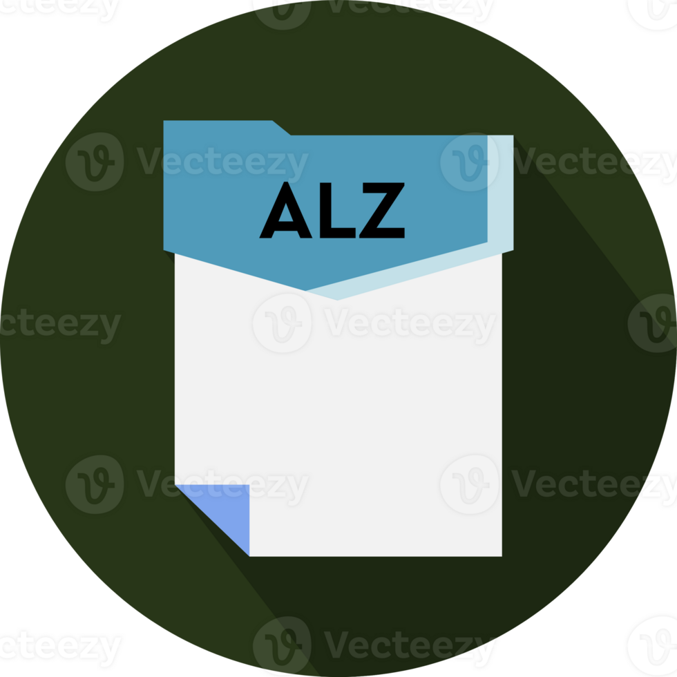 Alz File Format Minimal Icon With Circular Shape png