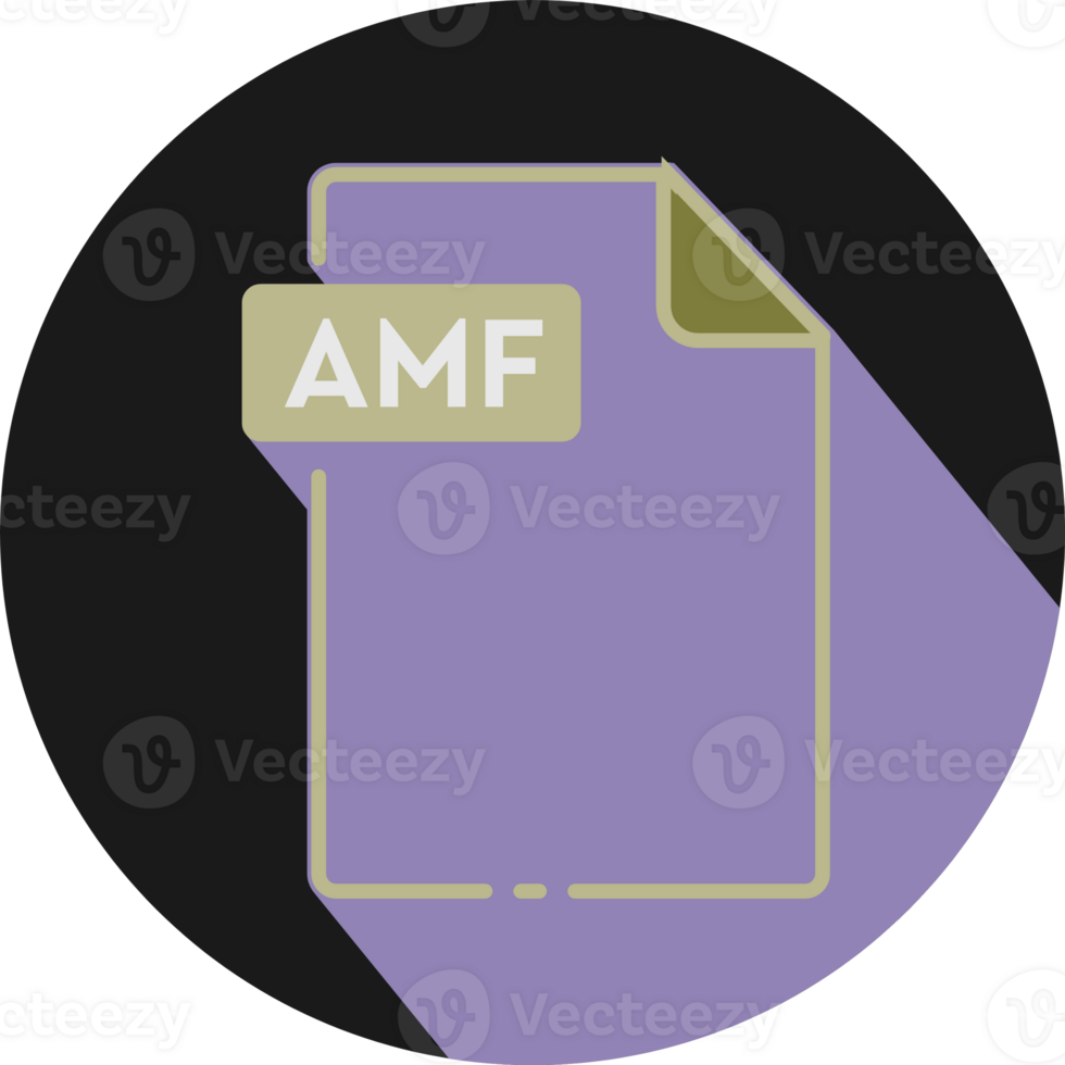 Amf File Format Minimal Icon With Circle Outside png