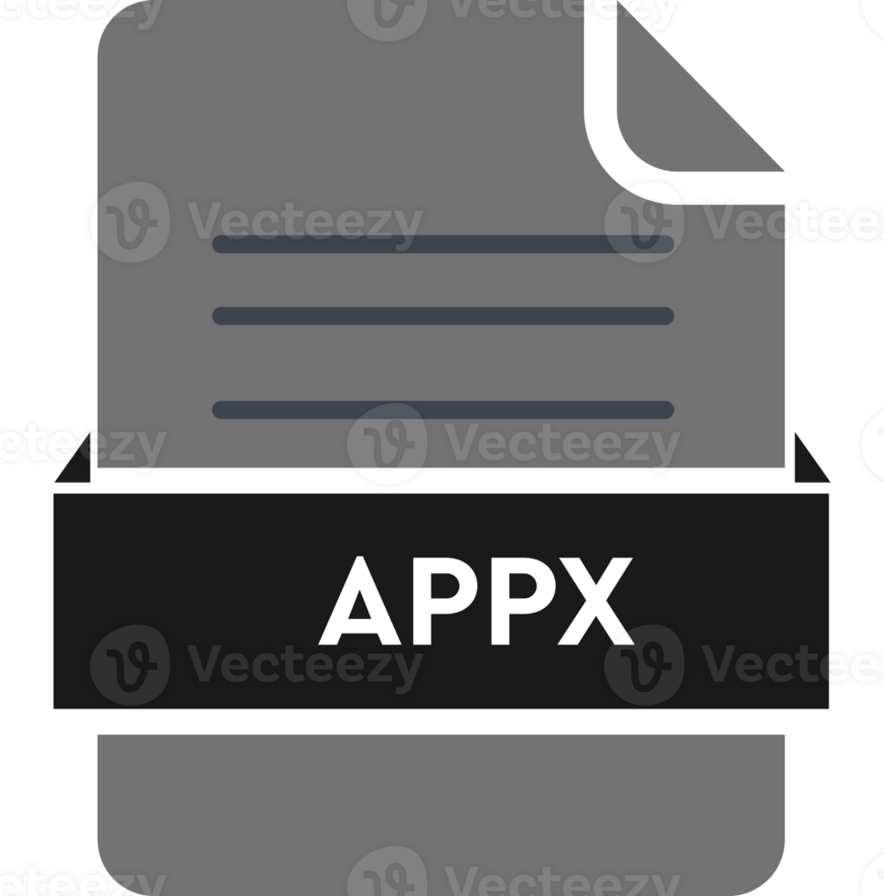 Appx File Icon Black Color And Lines png
