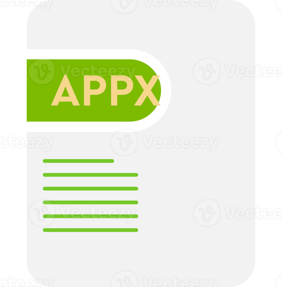 Appx File Icon Green And White Color png