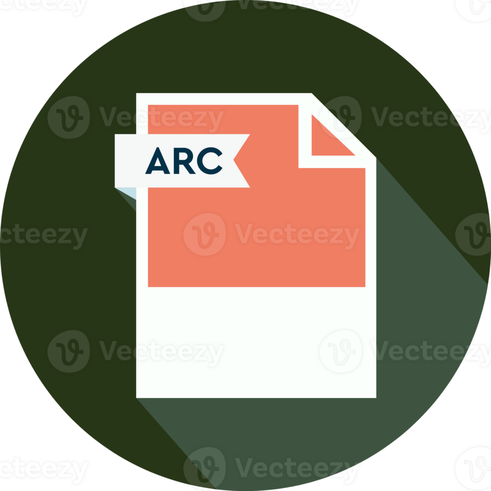 Arc File Format Icon Light Colors Circular Shape png