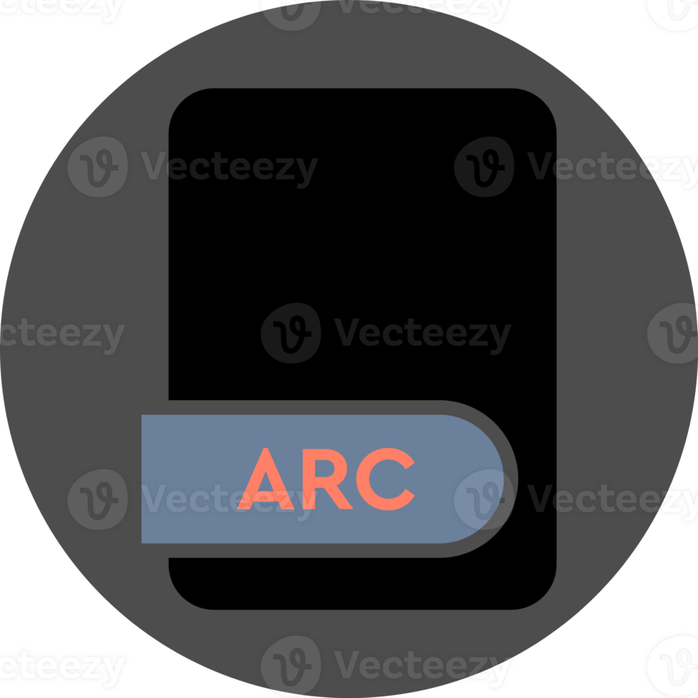 Arc File Format Icon Circular Shape png