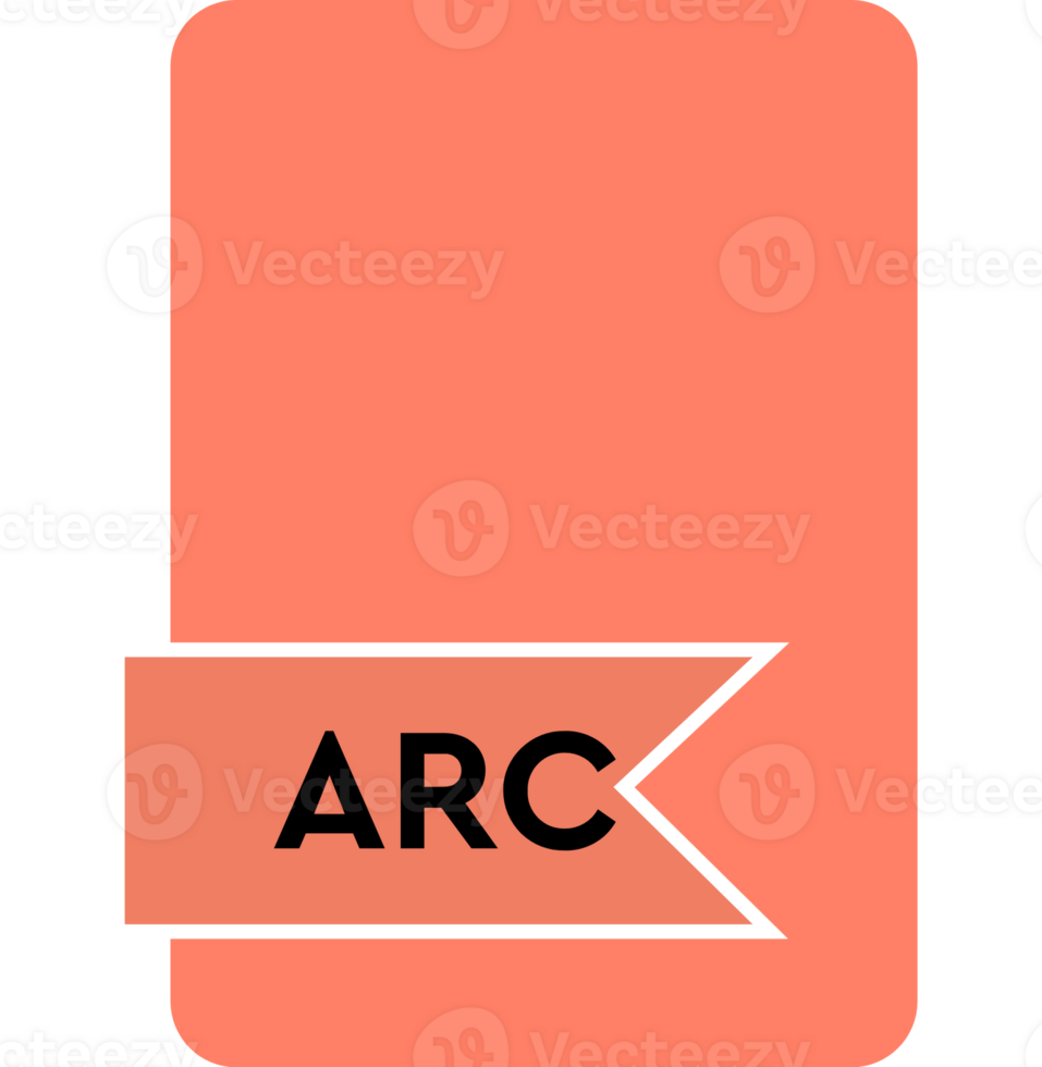 Arc File Format Icon Orange Fill png