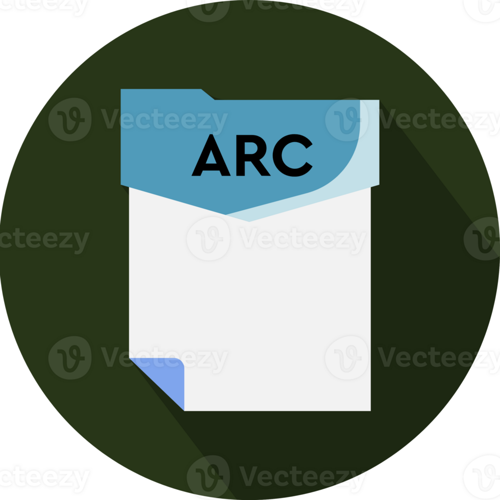Arc File Format Minimal Icon With Circular Shape png
