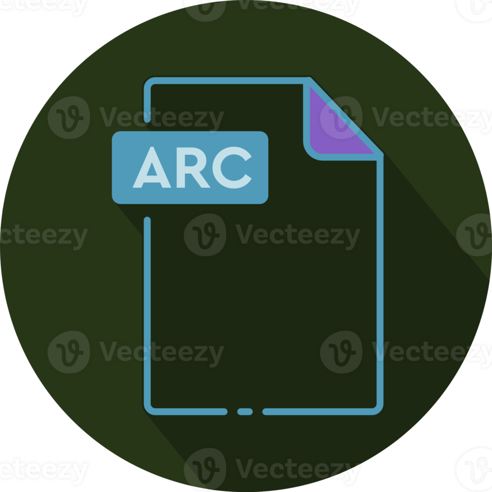 Arc File Format Minimal Icon With Circle Outside png