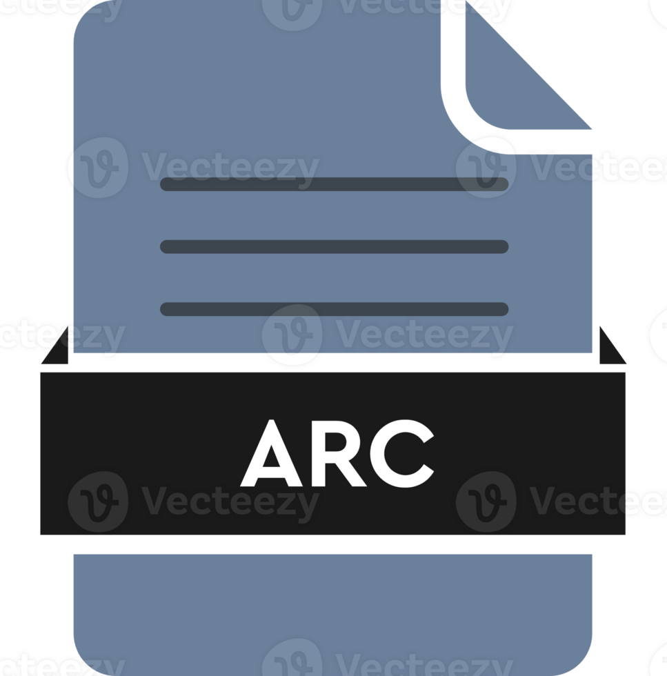 Arc File Icon Black Color And Lines png