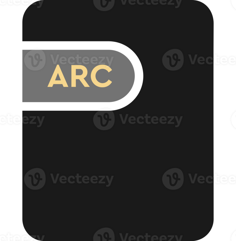 Arc File Icon Black Fill And Download Symbol png