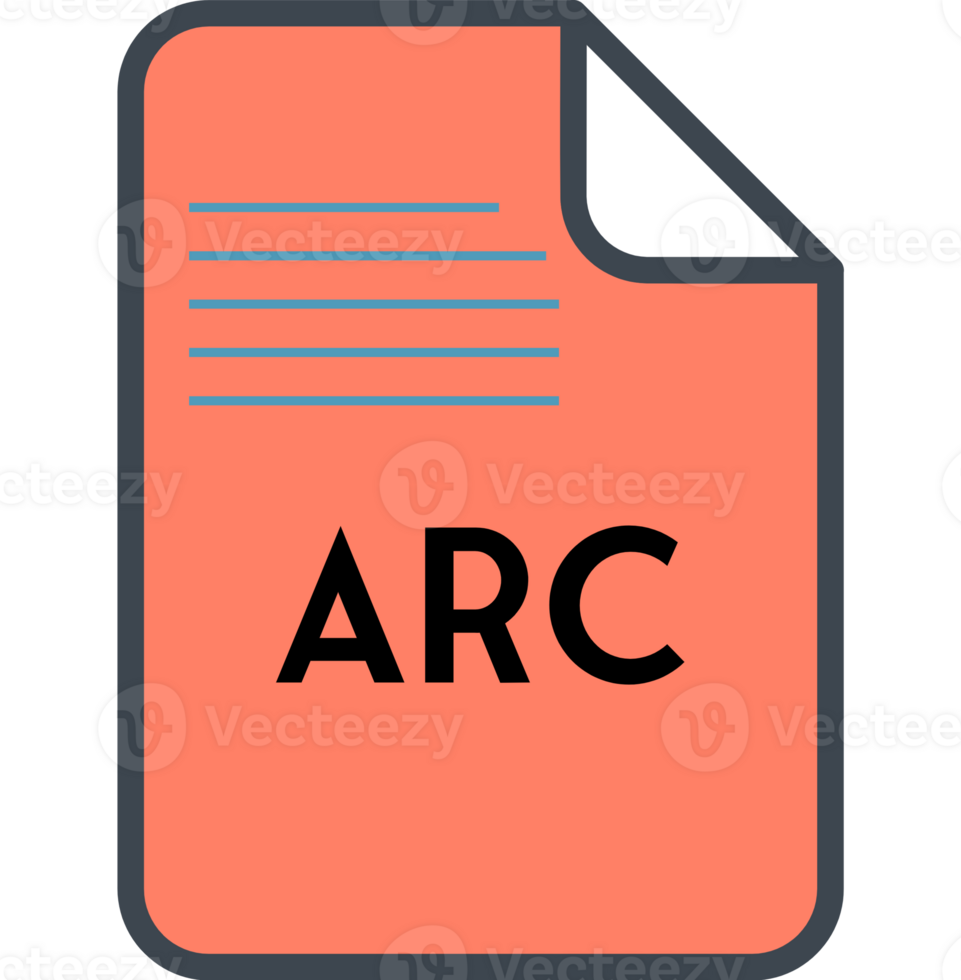 Arc File Icon Fill And Outline Rounded Corners png