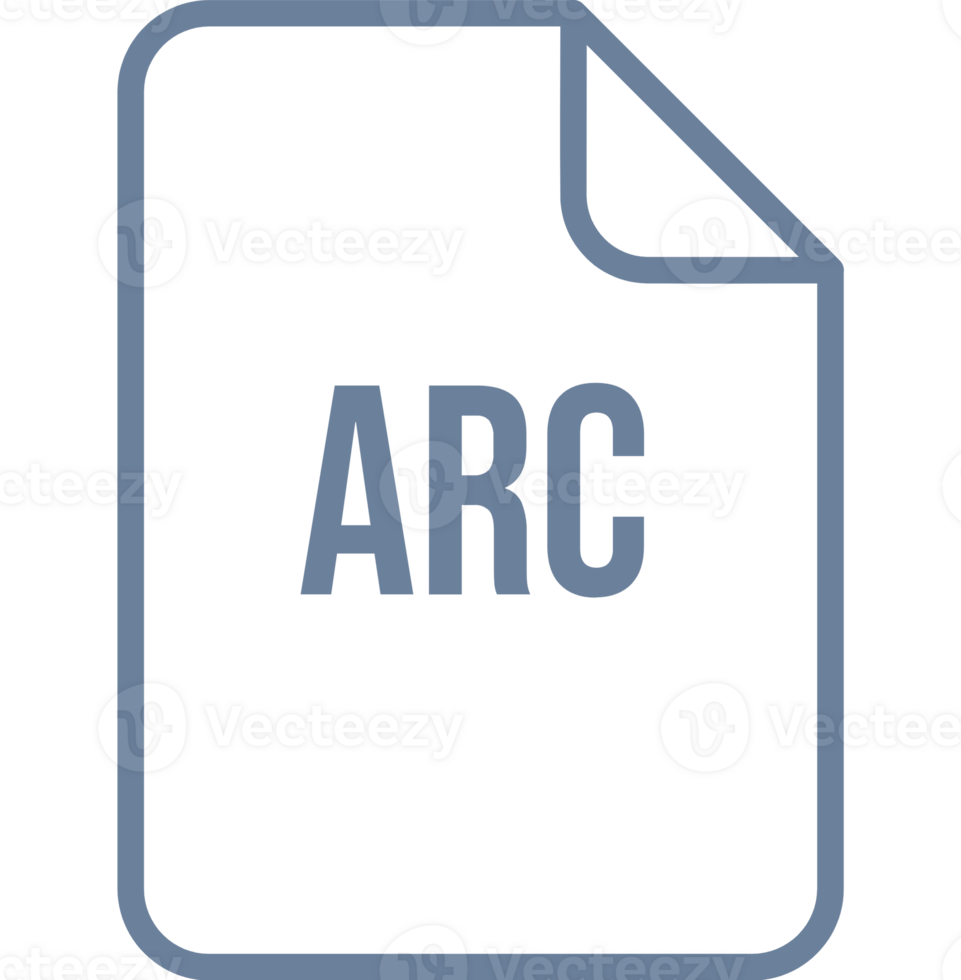 Arc File Icon Fill Rounded Corners Bold Outline png