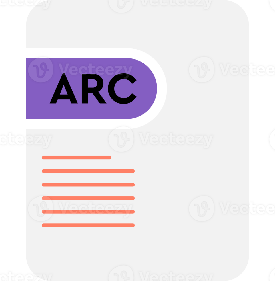 Arc File Icon Purple And Yellow Color png