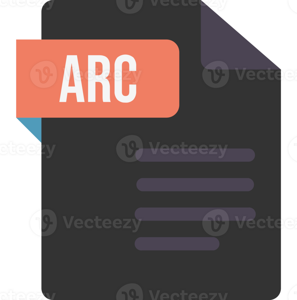 Arc File Icon With Blue And Black Color png