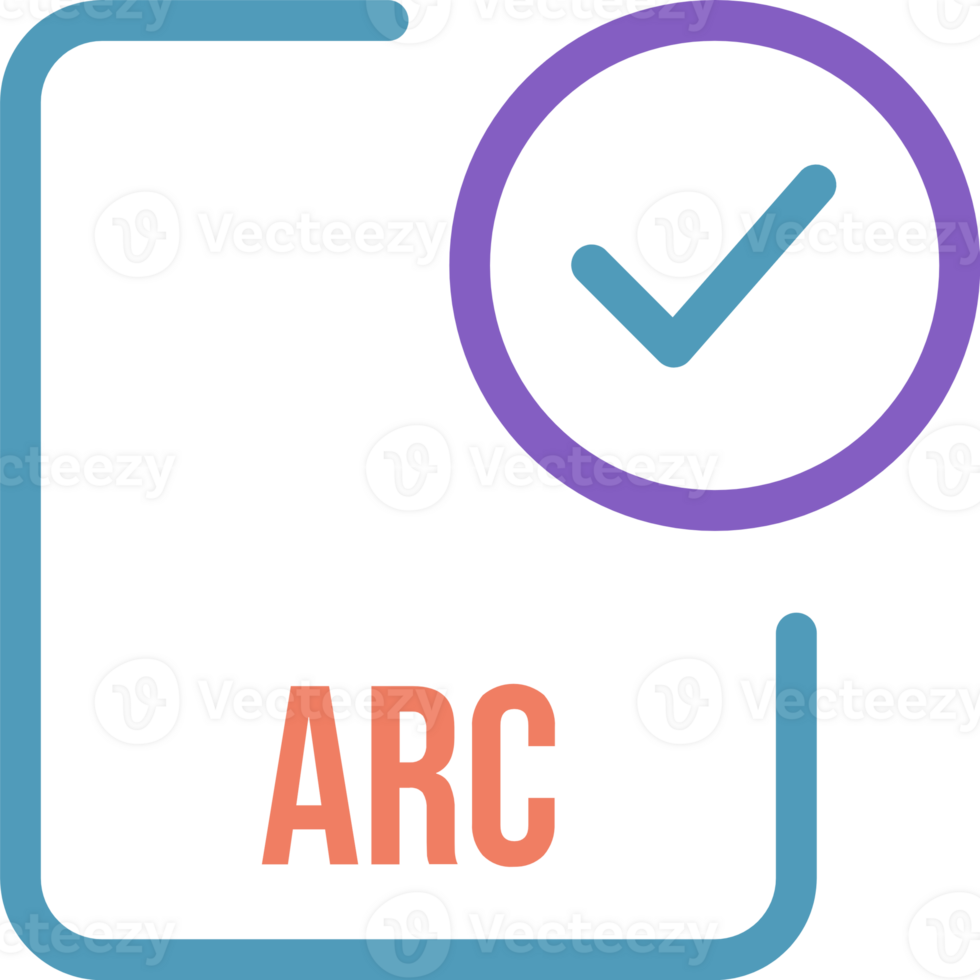 Arc File Icon With Checked Mark png