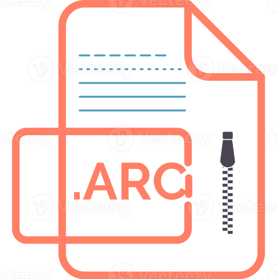 Arc File Extension Icon Yellow Fill png