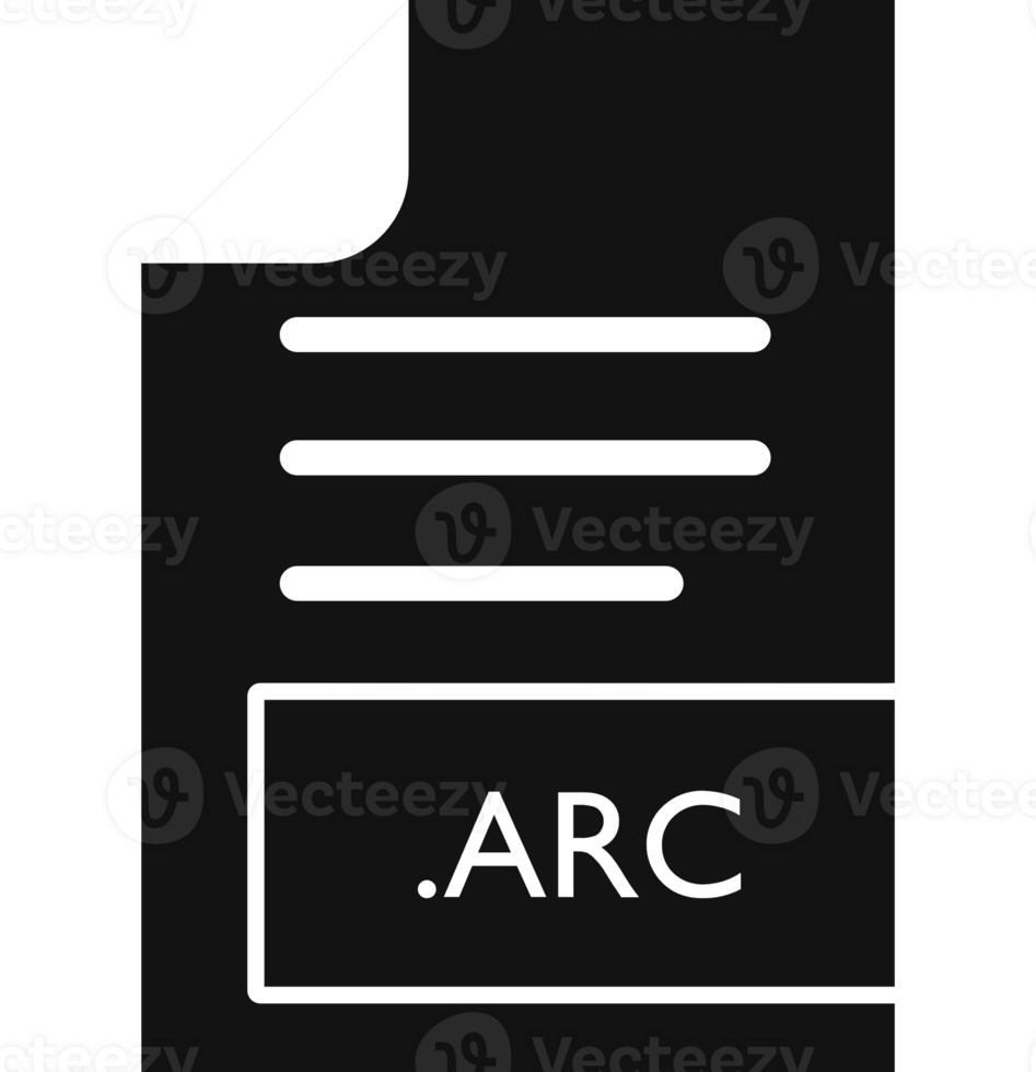Arc File Format Icon Black Fill png
