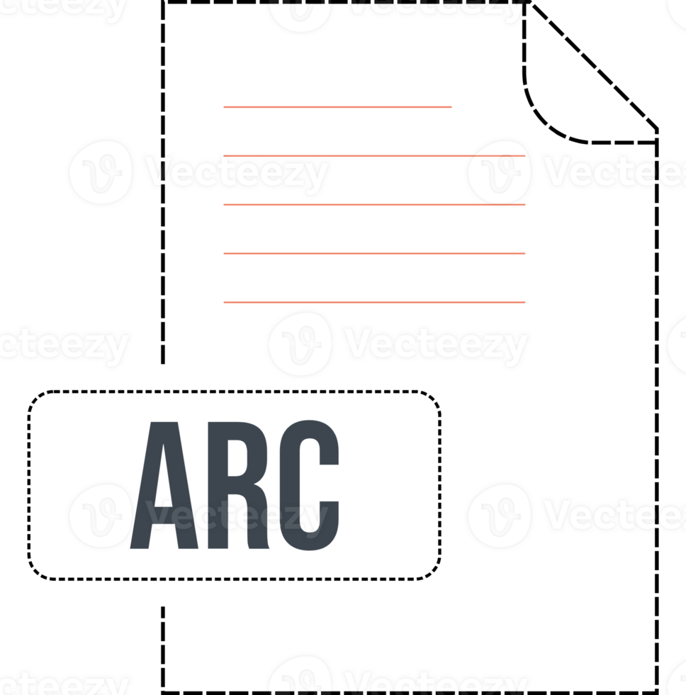 Arc File Format Icon Rounded Outline png