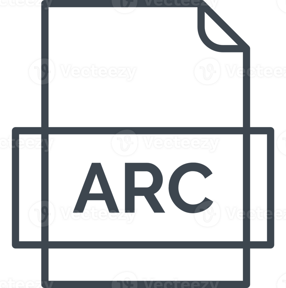Arc File Icon Thick Outline Rounded Corners png