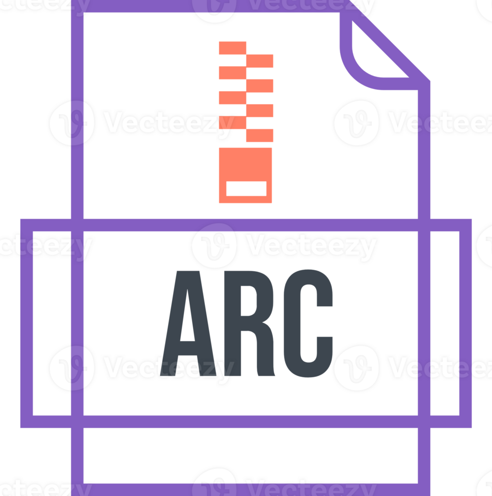 Arc File Icon Thick Outline Sharp Corners png